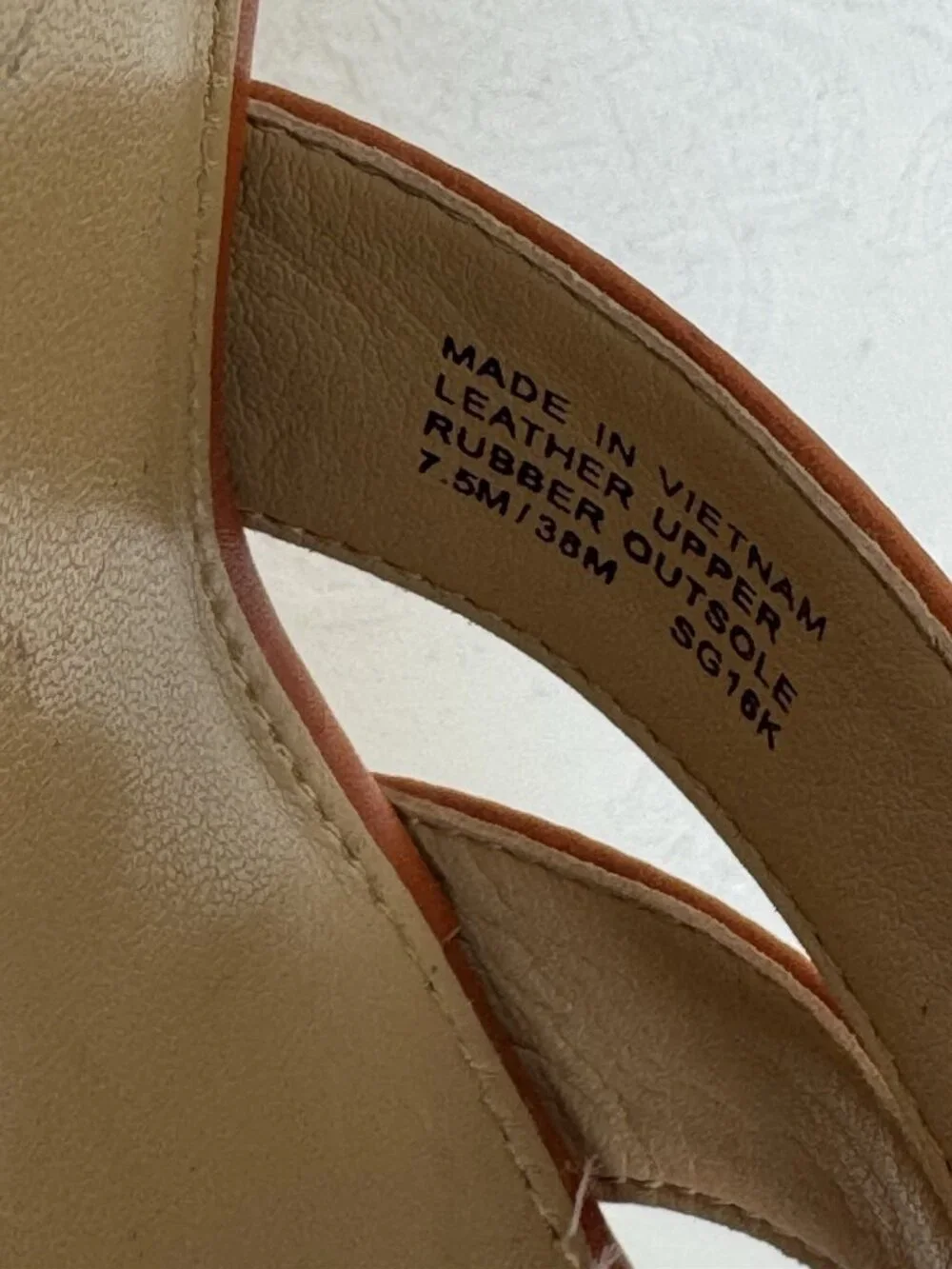 Michael Kors Mercer Platform Heels Cork & Leather Orange Women's Size 7 1/2
